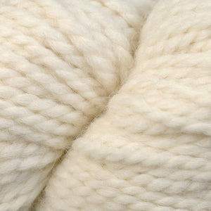 Skein of Berroco Ultra Alpaca Chunky Bulky weight yarn in the color Winter White (White) for knitting and crocheting.
