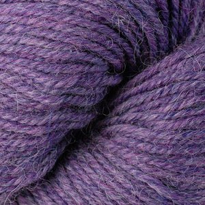 Skein of Berroco Ultra Alpaca Light DK weight yarn in the color Lavender Mix (Purple) for knitting and crocheting.