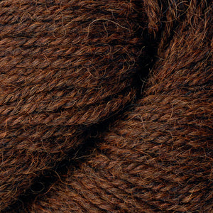 Skein of Berroco Ultra Alpaca Light DK weight yarn in the color Potting Soil Mix (Brown) for knitting and crocheting.