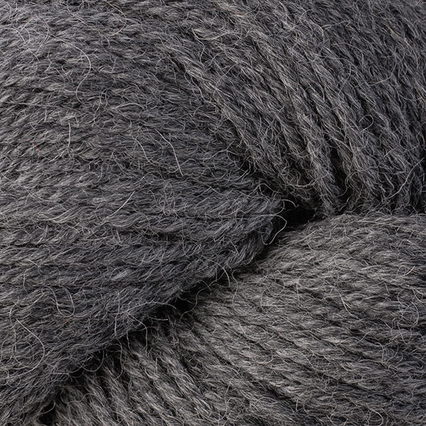 Skein of Berroco Ultra Alpaca Light DK weight yarn in the color Salt & Pepper (Gray) for knitting and crocheting.