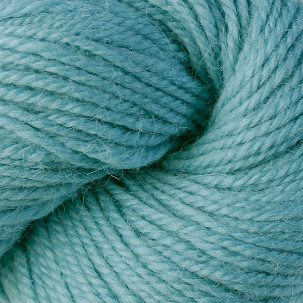 Skein of Berroco Ultra Alpaca Light DK weight yarn in the color Zephyr (Blue) for knitting and crocheting.