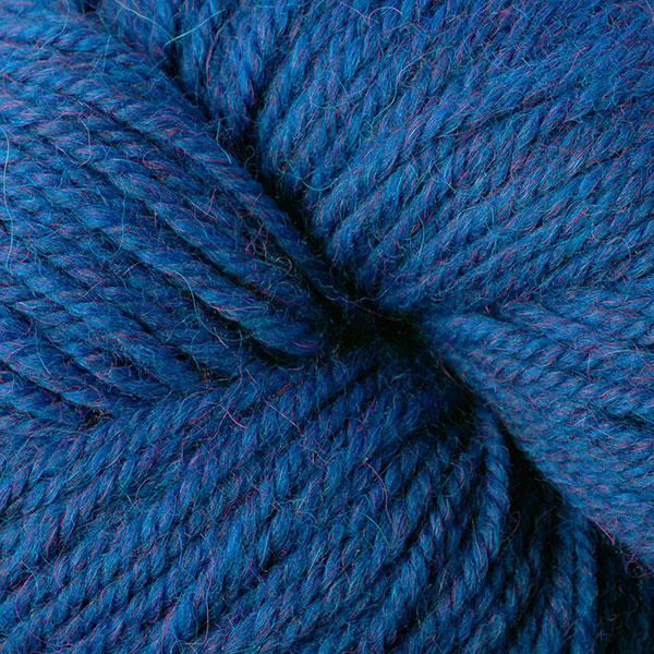 Skein of Berroco Ultra Alpaca Worsted weight yarn in the color Azure Mix (Blue) for knitting and crocheting.