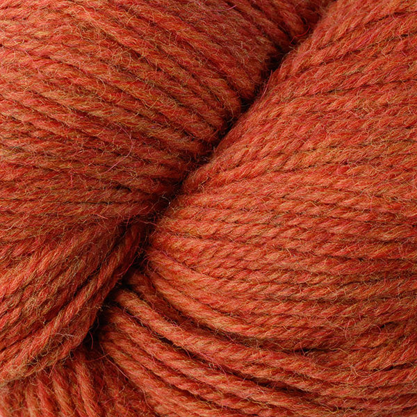 Skein of Berroco Ultra Alpaca Worsted weight yarn in the color Candied Yam Mix (Orange) for knitting and crocheting.