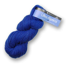Load image into Gallery viewer, Skein of Berroco Ultra Alpaca Worsted weight yarn in the color Cobalt Mix (Blue) for knitting and crocheting.

