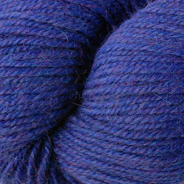 Skein of Berroco Ultra Alpaca Worsted weight yarn in the color Cobalt Mix (Blue) for knitting and crocheting.