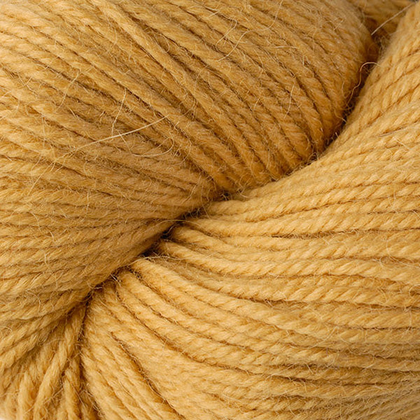 Skein of Berroco Ultra Alpaca Worsted weight yarn in the color Dijon (Yellow) for knitting and crocheting.
