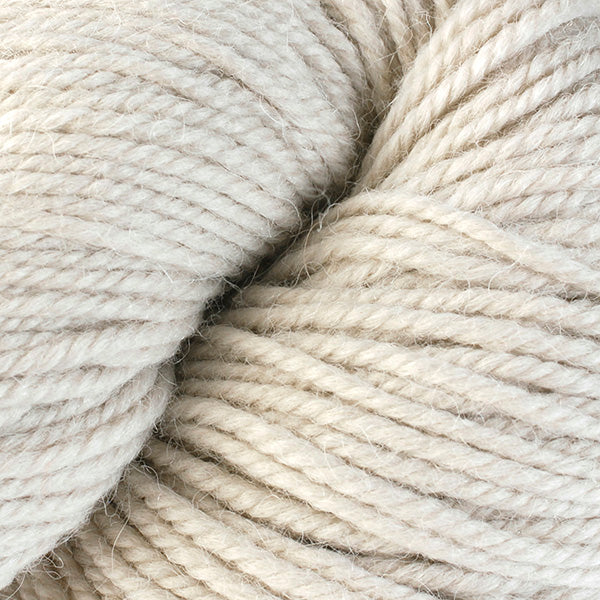 Skein of Berroco Ultra Alpaca Worsted weight yarn in the color Eiderdown (Tan) for knitting and crocheting.