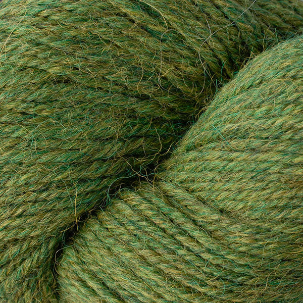 Skein of Berroco Ultra Alpaca Worsted weight yarn in the color Irwyn Green Mix (Green) for knitting and crocheting.
