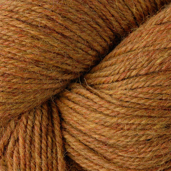 Skein of Berroco Ultra Alpaca Worsted weight yarn in the color Tiger's Eye Mix (Yellow) for knitting and crocheting.