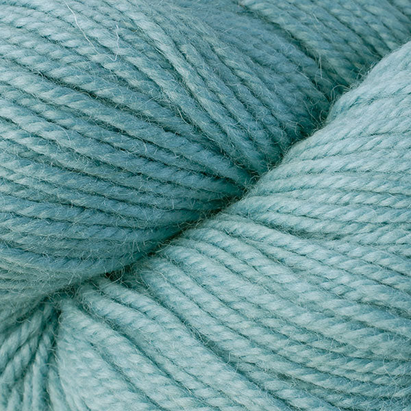 Skein of Berroco Ultra Alpaca Worsted weight yarn in the color Zephyr (Blue) for knitting and crocheting.