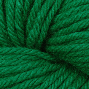 Skein of Berroco Vintage Chunky Bulky weight yarn in the color Holly (Green) for knitting and crocheting.