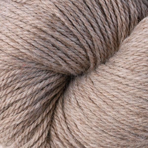 Skein of Berroco Vintage DK DK weight yarn in the color Oats (Brown) for knitting and crocheting.