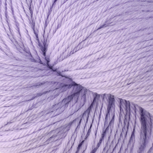 Skein of Berroco Vintage  Worsted weight yarn in the color Aster (Purple) for knitting and crocheting.