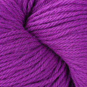 Skein of Berroco Vintage Worsted weight yarn in the color Aurora (Purple) for knitting and crocheting.