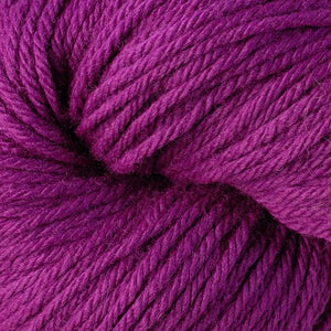 Skein of Berroco Vintage  Worsted weight yarn in the color Dewberry (Pink) for knitting and crocheting.