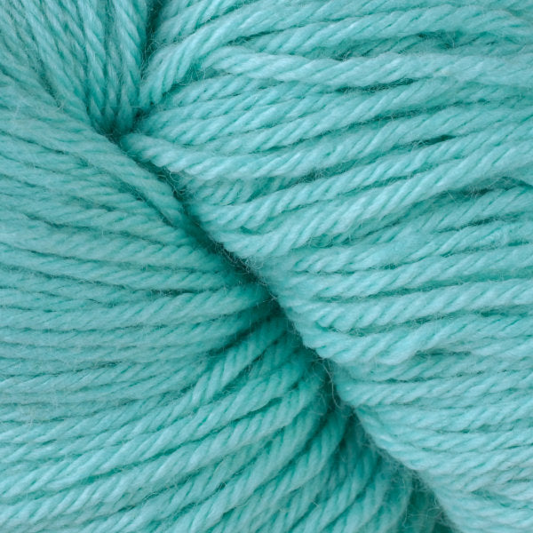 Skein of Berroco Vintage  Worsted weight yarn in the color Electric (Blue) for knitting and crocheting.