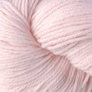 Skein of Berroco Vintage Worsted weight yarn in the color Fondant (Pink) for knitting and crocheting.