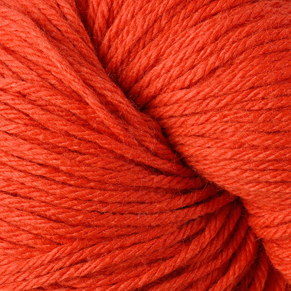Skein of Berroco Vintage  Worsted weight yarn in the color Orange (Orange) for knitting and crocheting.