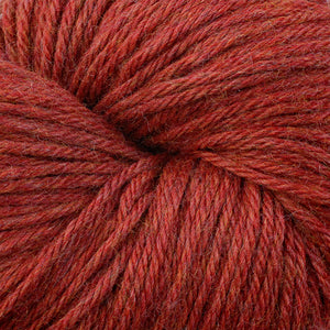 Skein of Berroco Vintage Worsted weight yarn in the color Red Pepper (Red) for knitting and crocheting.