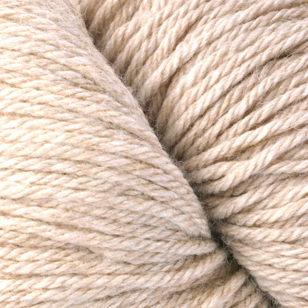 Skein of Berroco Vintage  Worsted weight yarn in the color Rye (Tan) for knitting and crocheting.
