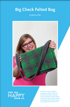 Load image into Gallery viewer, Big Check Felted Bag Printed Knitting Pattern
