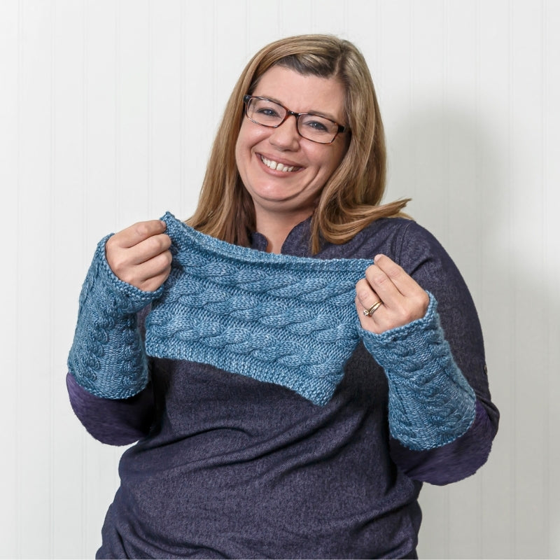 Cable Cowl & Fingerless Mitts Knit Kit