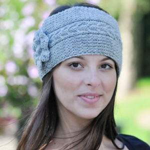 Cabled Headband with Flower Knit Kit