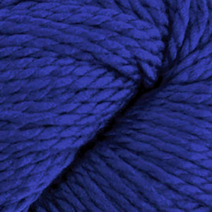 Skein of Cascade 128 Superwash Bulky weight yarn in the color Deep Sapphire (Blue) for knitting and crocheting.