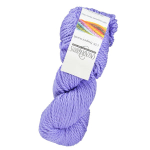 Skein of Cascade 128 Superwash Bulky weight yarn in the color Periwinkle (Purple) for knitting and crocheting.