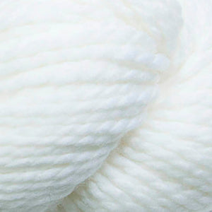 Skein of Cascade 128 Superwash Bulky weight yarn in the color White (White) for knitting and crocheting.