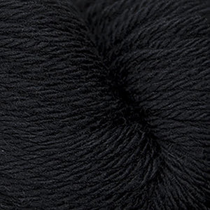 Skein of Cascade 220 Superwash Sport Sport weight yarn in the color Black (Black) for knitting and crocheting.