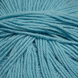 Skein of Cascade 220 Superwash Worsted weight yarn in the color Bachelor Button (Blue) for knitting and crocheting.