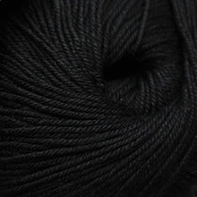 Load image into Gallery viewer, Skein of Cascade 220 Superwash Worsted weight yarn in the color Black (Black) for knitting and crocheting.
