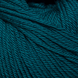 Skein of Cascade 220 Superwash Worsted weight yarn in the color Emerald City (Blue) for knitting and crocheting.