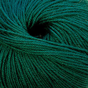 Skein of Cascade 220 Superwash Worsted weight yarn in the color Hunter Green (Green) for knitting and crocheting.