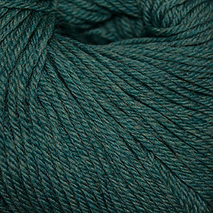 Skein of Cascade 220 Superwash Worsted weight yarn in the color Lake Chelan Heather (Green) for knitting and crocheting.