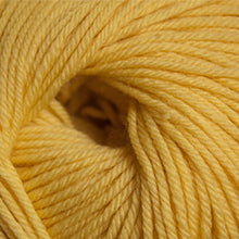 Load image into Gallery viewer, Skein of Cascade 220 Superwash Worsted weight yarn in the color Lemon (Yellow) for knitting and crocheting.
