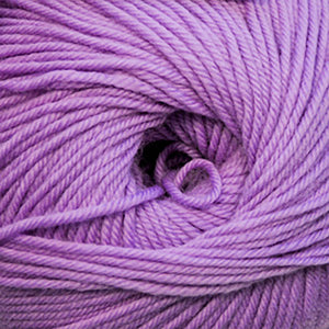 Skein of Cascade 220 Superwash Worsted weight yarn in the color Light Iris (Purple) for knitting and crocheting.