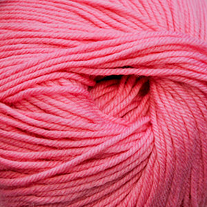 Skein of Cascade 220 Superwash Worsted weight yarn in the color Rose Petal (Pink) for knitting and crocheting.