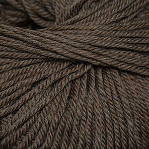 Skein of Cascade 220 Superwash Worsted weight yarn in the color Walnut Heather (Brown) for knitting and crocheting.