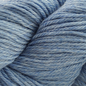 Skein of Cascade 220 Worsted weight yarn in the color Blue Quartz Heather (Blue) for knitting and crocheting.