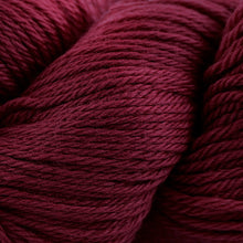 Load image into Gallery viewer, Skein of Cascade 220 Worsted weight yarn in the color Burgundy (Red) for knitting and crocheting.
