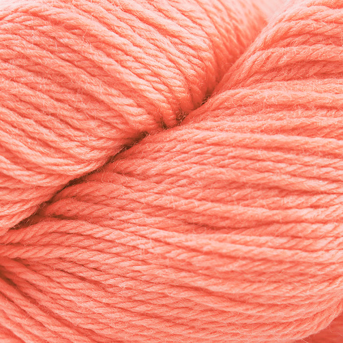 Skein of Cascade 220 Worsted weight yarn in the color Desert Flower (Orange) for knitting and crocheting.