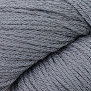 Skein of Cascade 220 Worsted weight yarn in the color Grey (Gray) for knitting and crocheting.