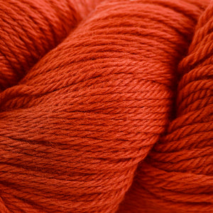 Skein of Cascade 220 Worsted weight yarn in the color Tiger Lily (Orange) for knitting and crocheting.
