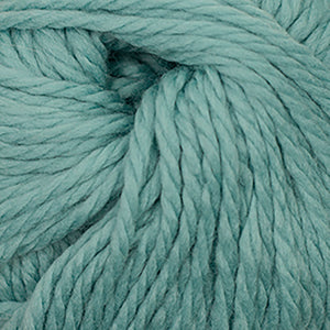 Skein of Cascade Llana Grande Super Bulky weight yarn in the color Agate Green (Blue) for knitting and crocheting.