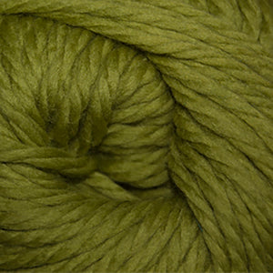 Skein of Cascade Llana Grande Super Bulky weight yarn in the color Granny Smith (Green) for knitting and crocheting.