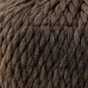 Skein of Cascade Llana Grande Super Bulky weight yarn in the color Gun Metal (Brown) for knitting and crocheting.