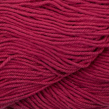 Load image into Gallery viewer, Skein of Cascade Nifty Cotton Worsted weight yarn in the color Red (Red) for knitting and crocheting.
