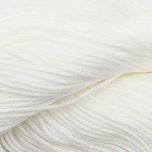 Load image into Gallery viewer, Skein of Cascade Nifty Cotton Worsted weight yarn in the color White  (White) for knitting and crocheting.
